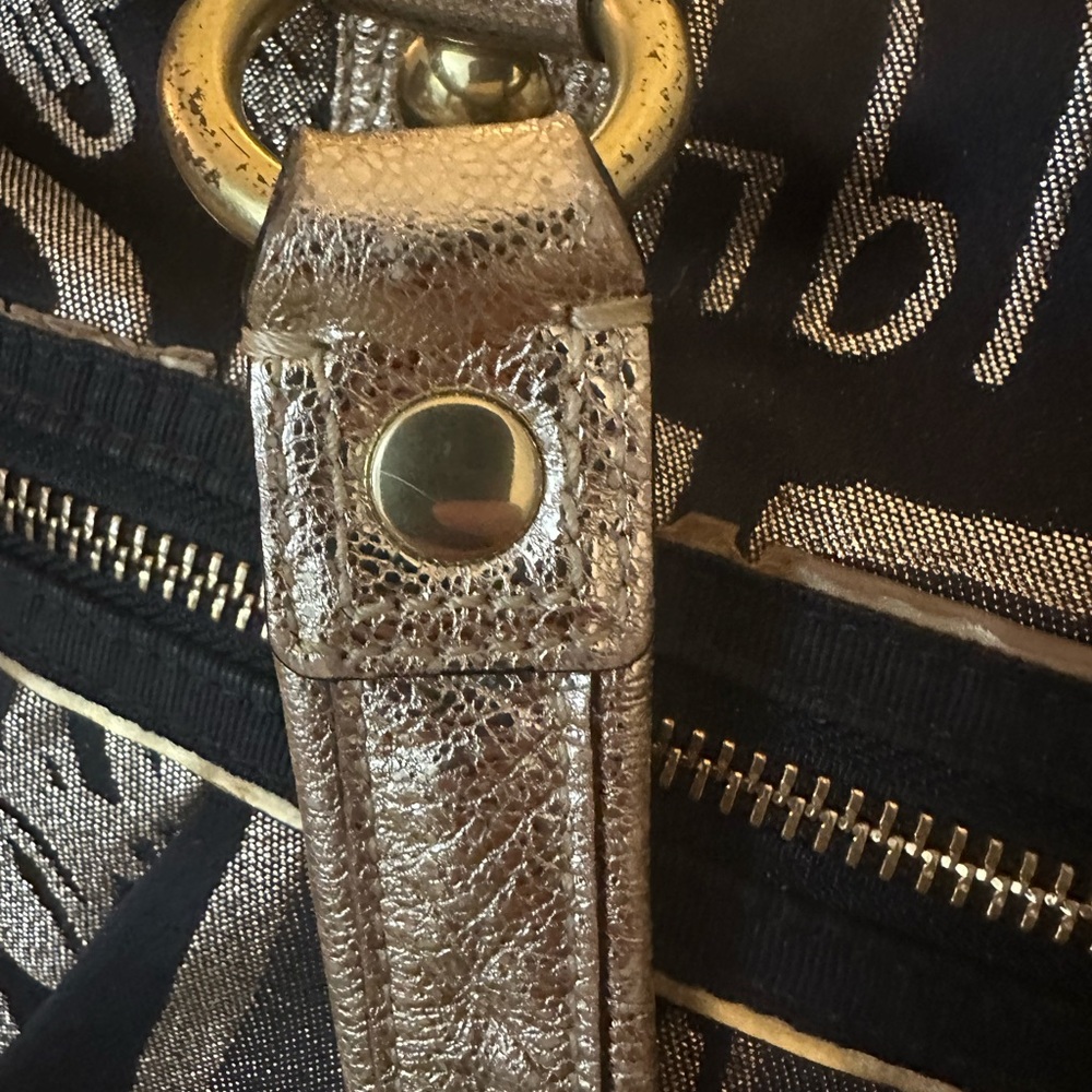 Coach Rare 2010 Gold Graffiti Tote Shoulder Bag style 15301 | With Hang Tags - Picture 10 of 16